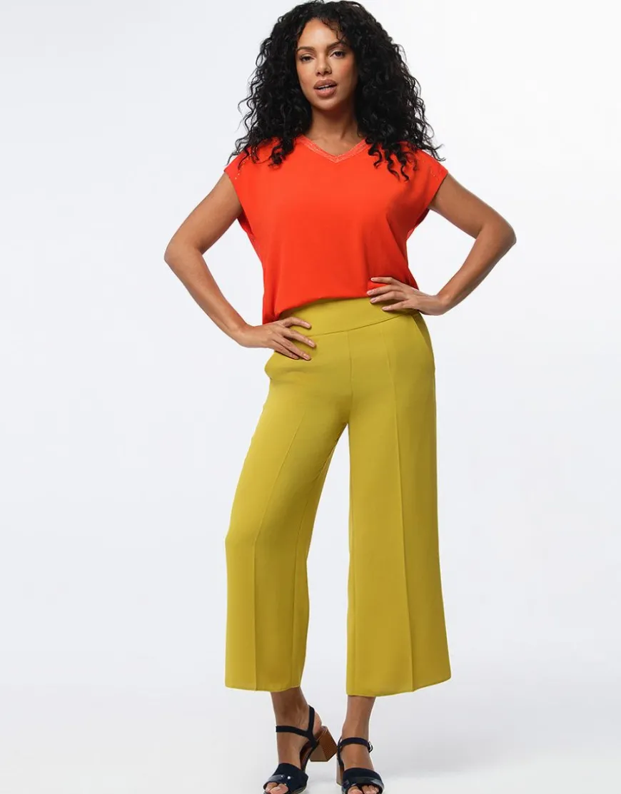 T-shirt bi-matière orange