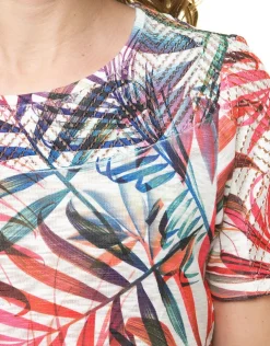 T-shirt blanc palmiers