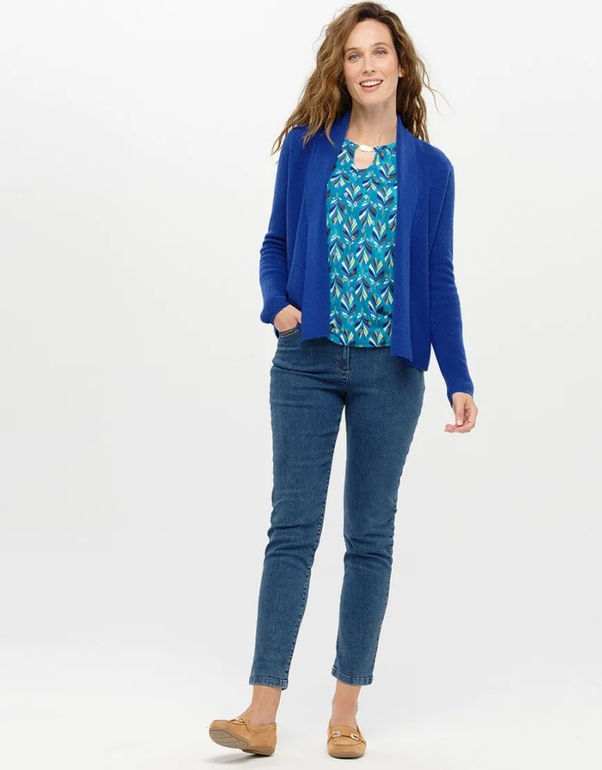 T-shirt bleu à motifs