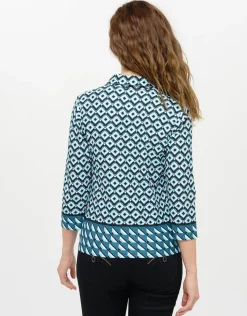T-shirt col chemise bleu