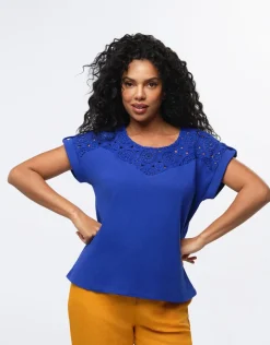 T-shirt coton bleu