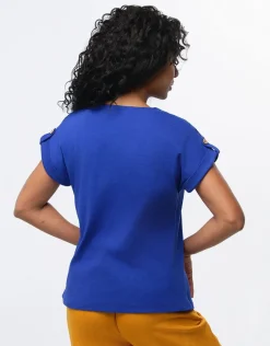 T-shirt coton bleu