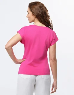 T-shirt coton fuchsia