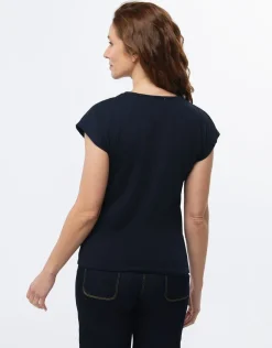 T-shirt coton marine