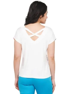 T-shirt écru floral