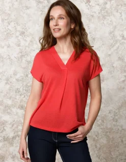 T-shirt fluide rouge
