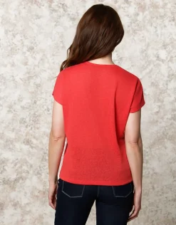 T-shirt fluide rouge