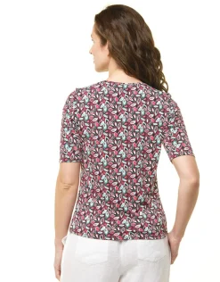 T-shirt rose imprimé