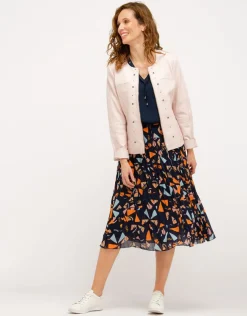 Veste 100% cuir rose pale