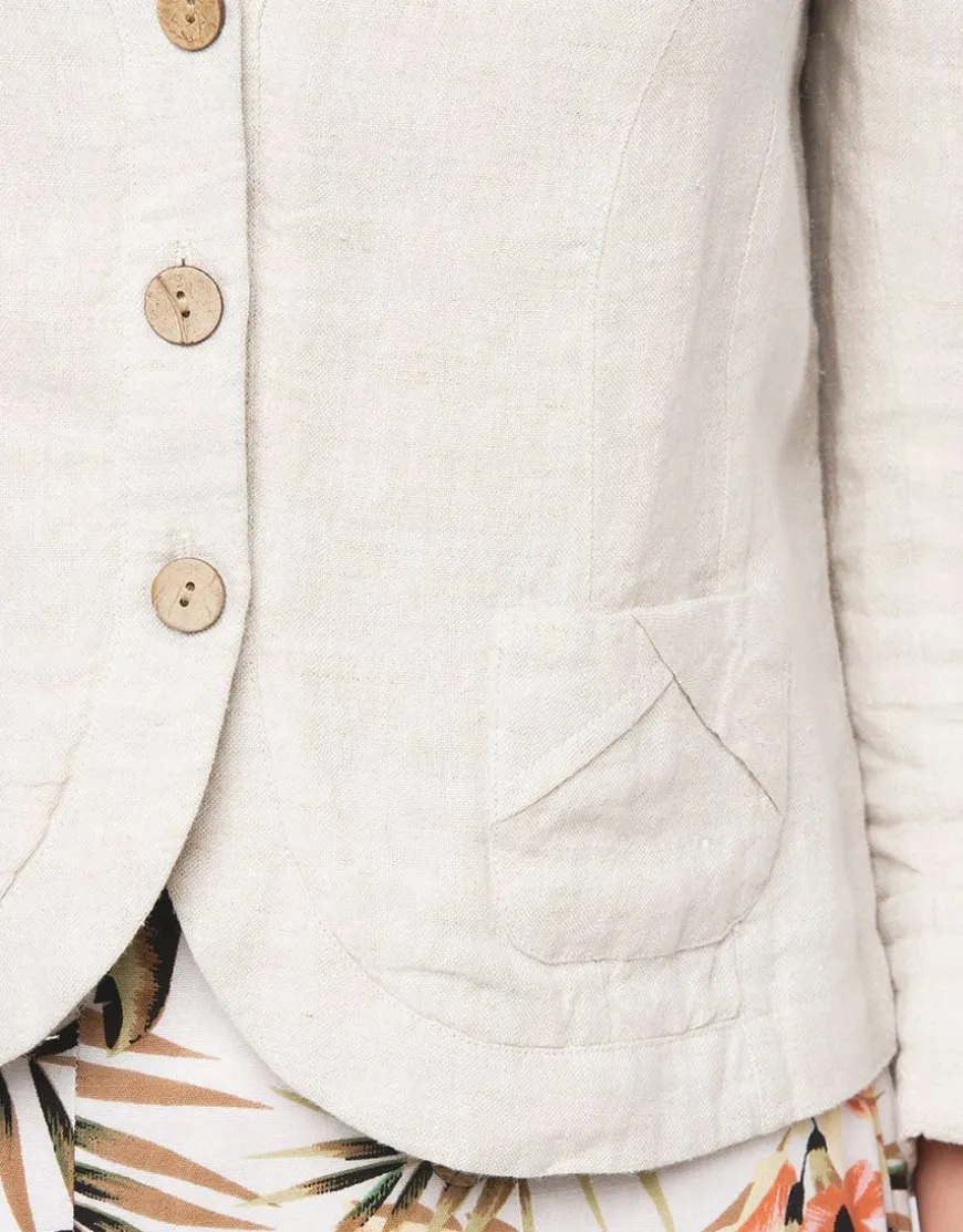 Veste 100% lin beige
