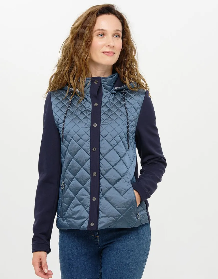 Veste bi-matière marine