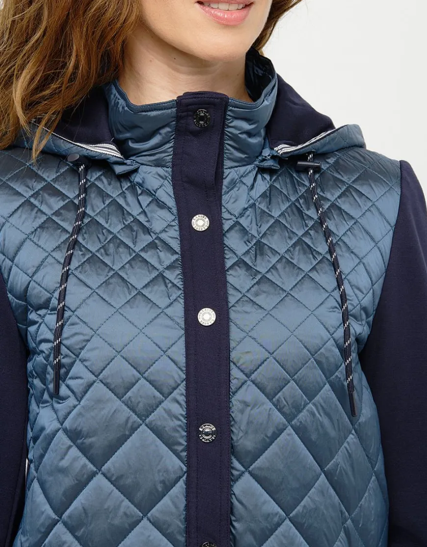 Veste bi-matière marine