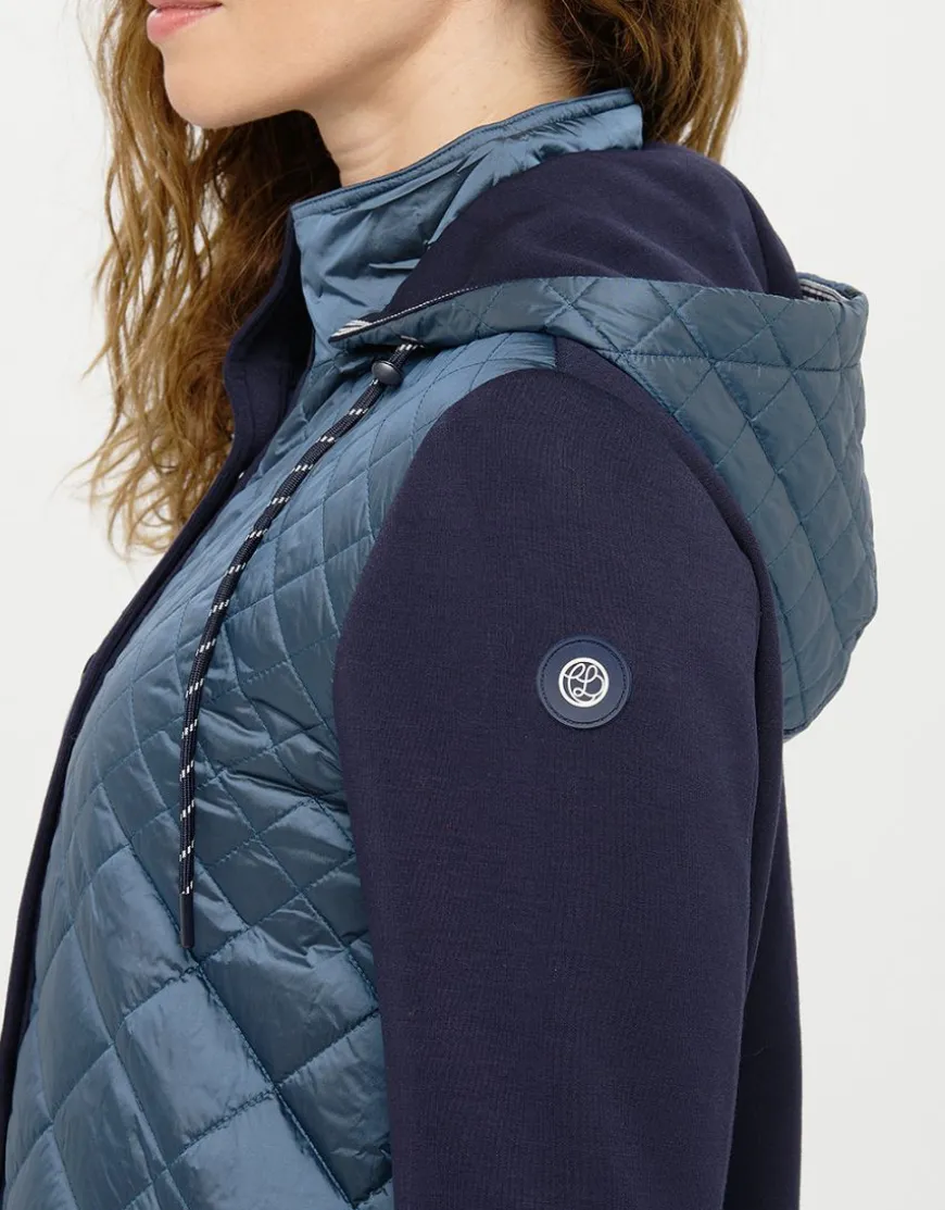 Veste bi-matière marine