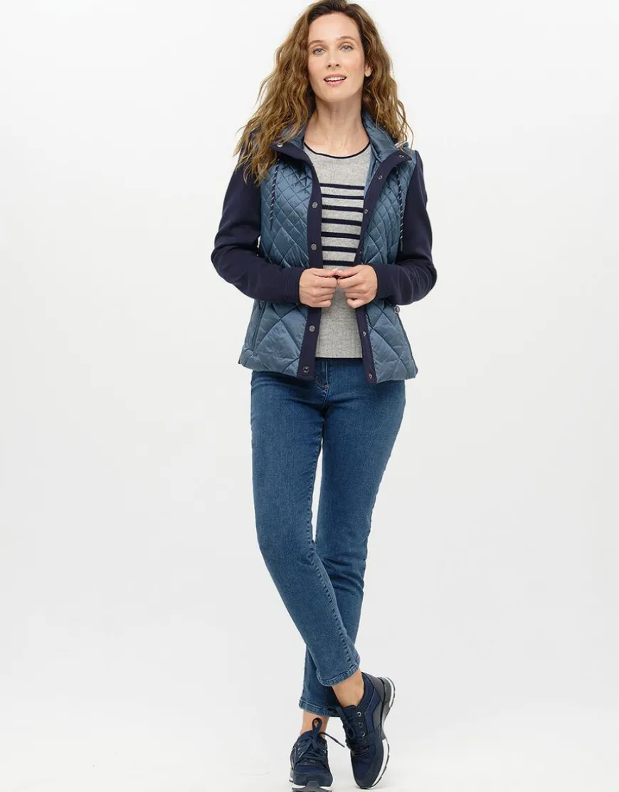 Veste bi-matière marine