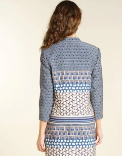 Veste bleue géométrique