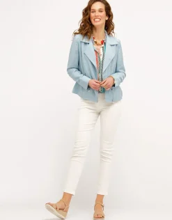 Veste chic bleu ciel