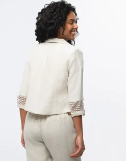 Veste chic lin beige