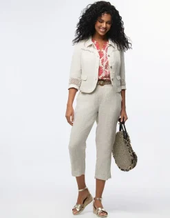 Veste chic lin beige