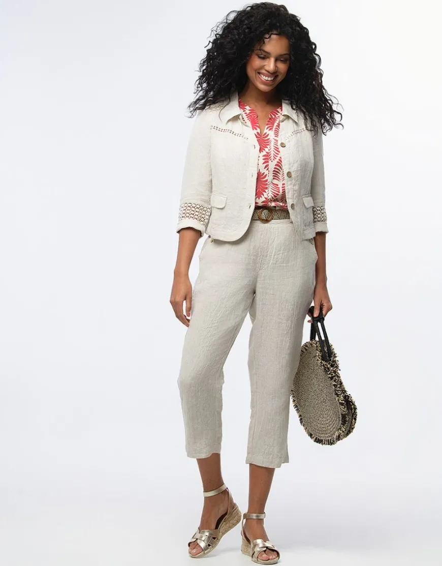 Veste chic lin beige