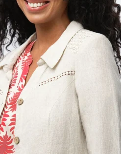 Veste chic lin beige