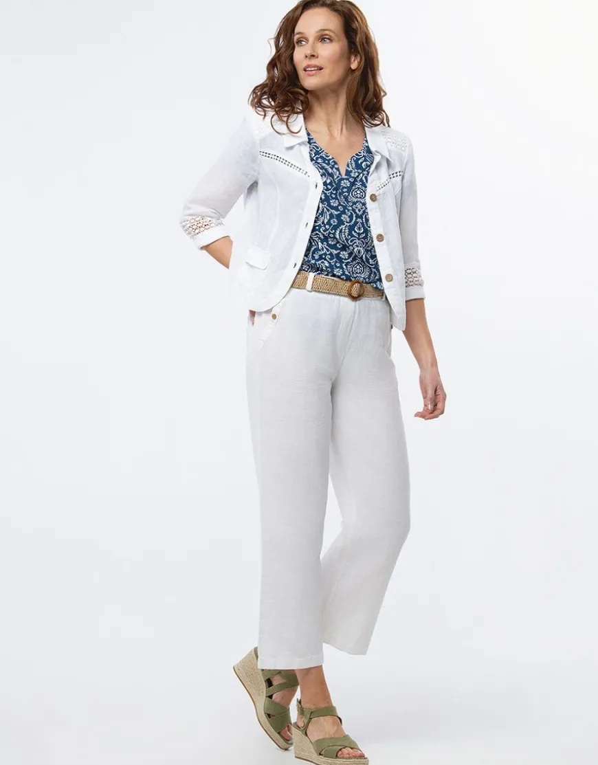 Veste chic lin blanc