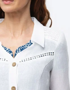 Veste chic lin blanc