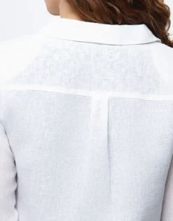 Veste chic lin blanc