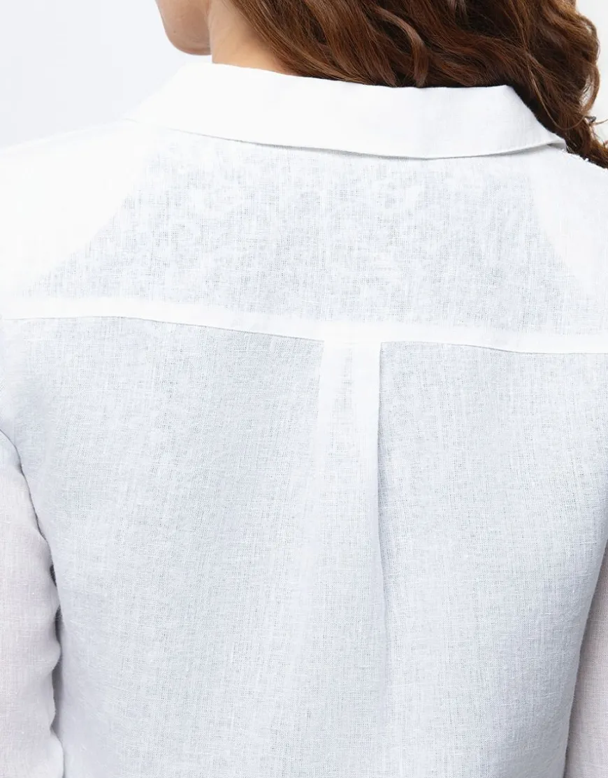 Veste chic lin blanc