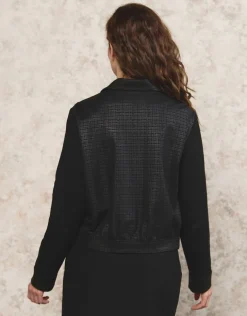 Veste col chemisier noir