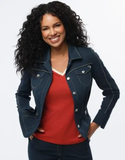Veste coton bleu marine