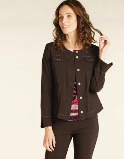 Veste droite marron