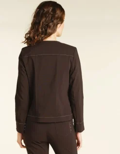 Veste droite marron
