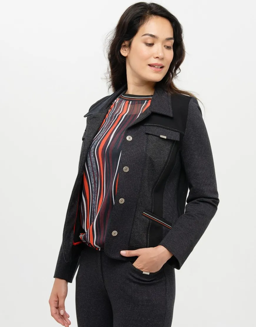 Veste maille grise