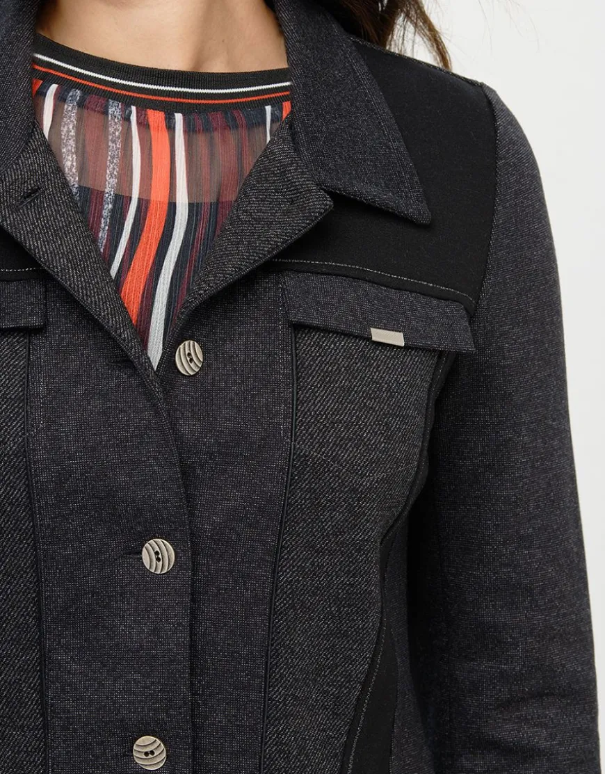 Veste maille grise