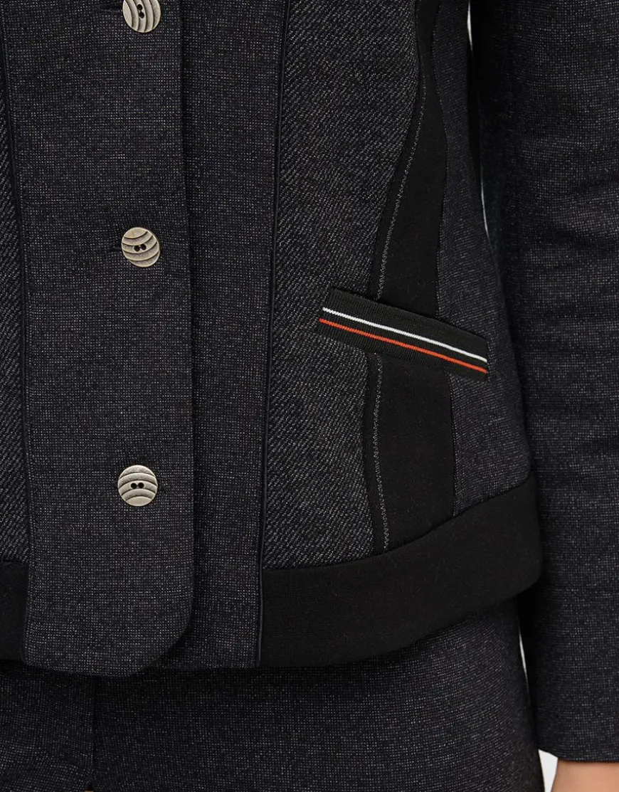 Veste maille grise