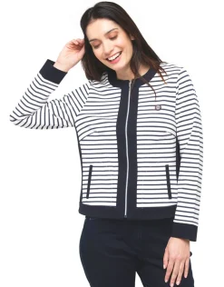 Veste milano rayée bleu