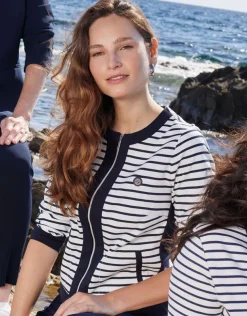 Veste milano rayée bleu