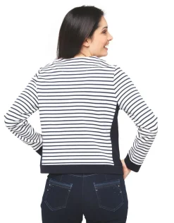 Veste milano rayée bleu