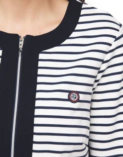 Veste milano rayée bleu