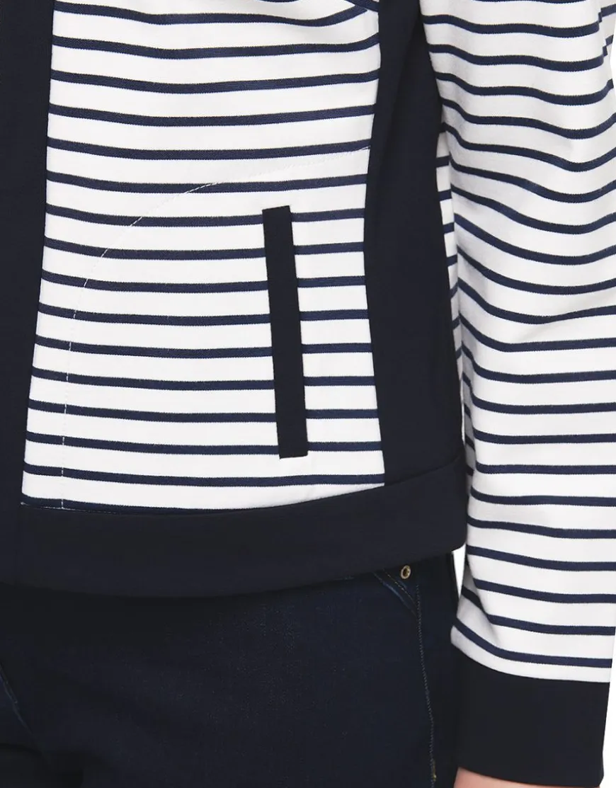 Veste milano rayée bleu