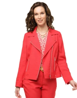 Veste rouge col à revers