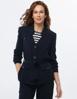 Veste saharienne marine