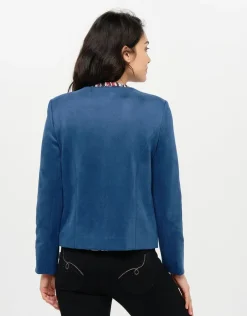 Veste suédine bleue