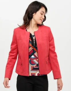 Veste suédine rouge
