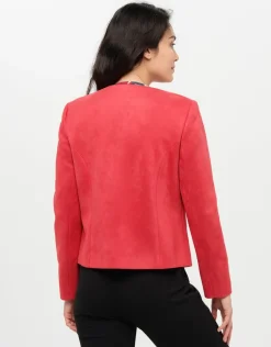 Veste suédine rouge