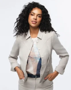 Veste tailleur chic beige