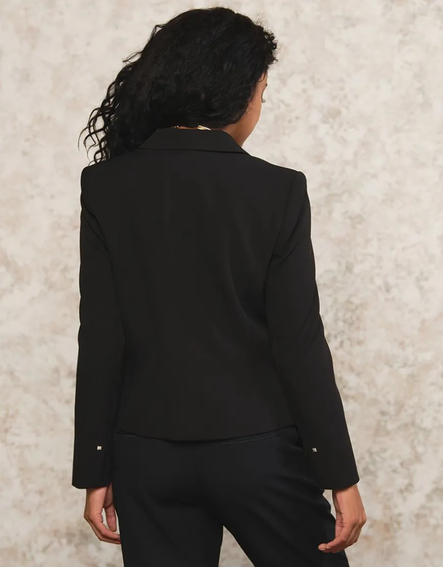 Veste tailleur court noir