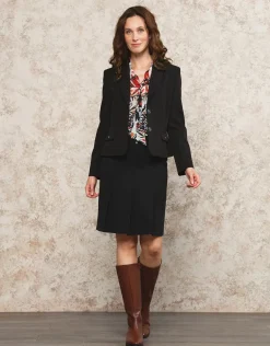 Veste tailleur court noir