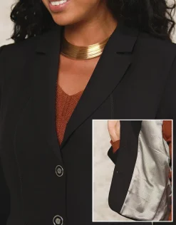 Veste tailleur court noir